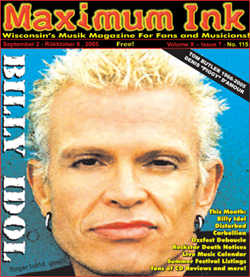 Billy Idol on the cover of Maximum Ink